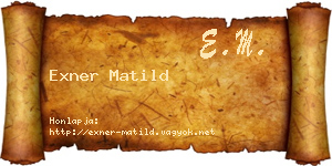 Exner Matild névjegykártya