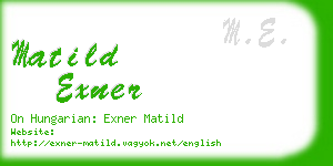 matild exner business card